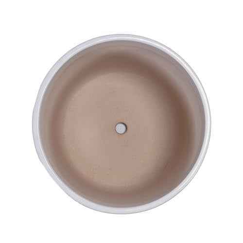 Mudanjie 3pcs 6/7/9'' Grid Glazed Ceramic Plant Pots with Drainage