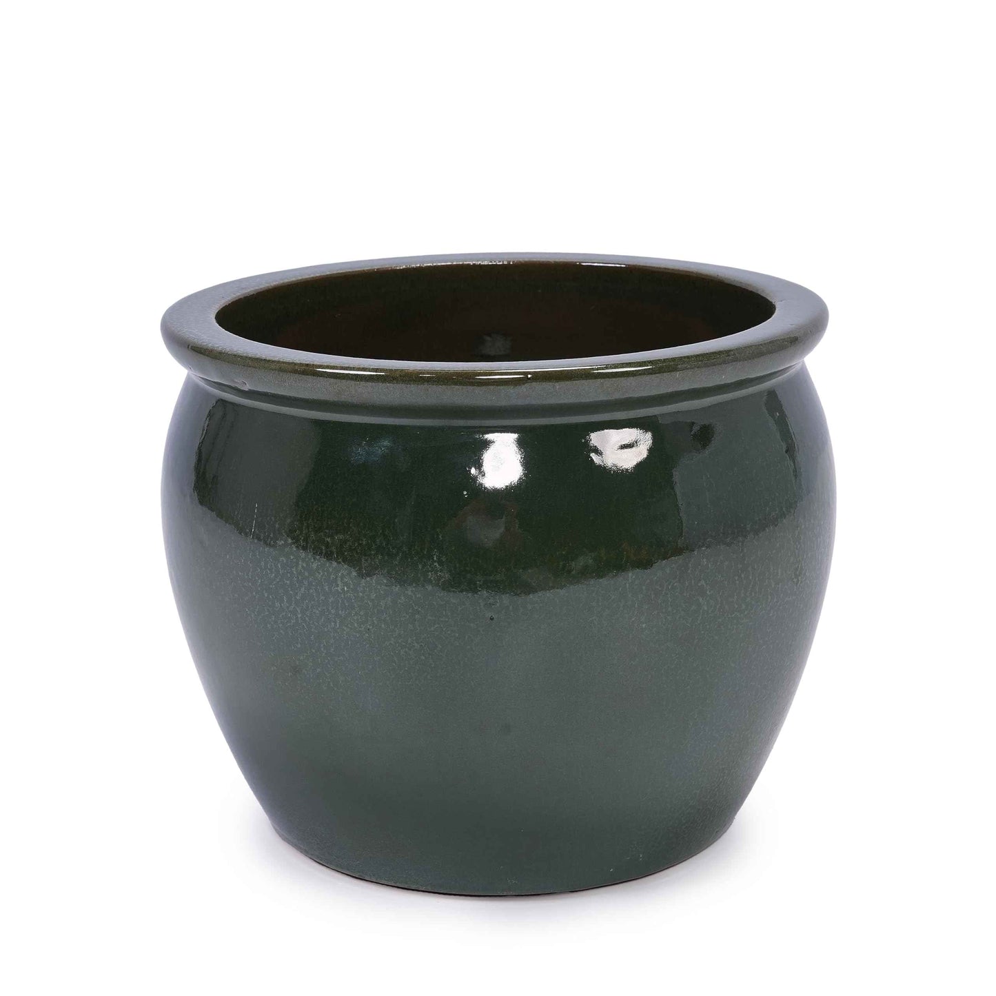 Mudanjie 3pcs 9+11+15'' Drum Shaped Vintage Ceramic Planter with Drainage