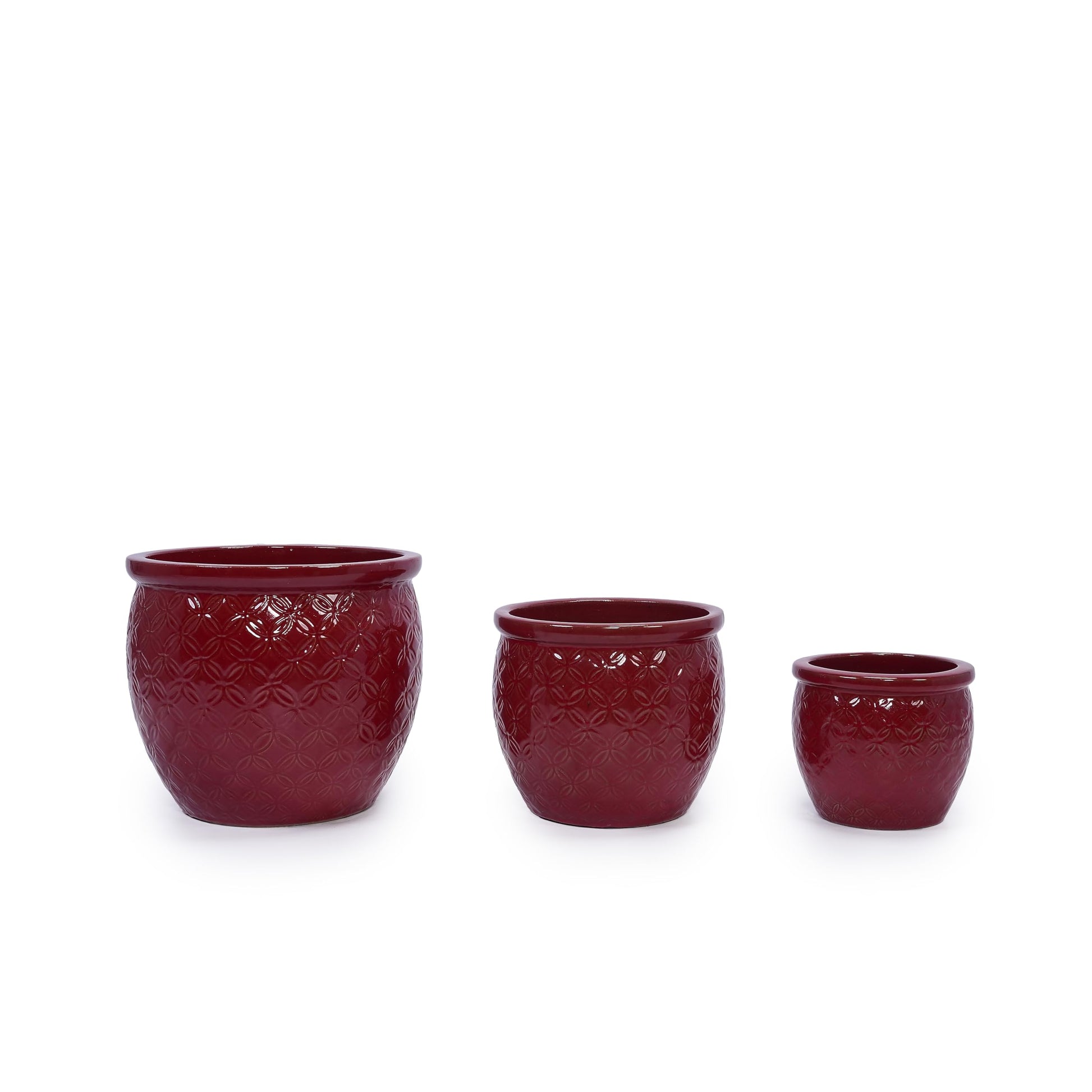 ceramic flower pot hs code mudanjie 3pcs Quatrefoil Ceramic Planter with Drainage – Mudanjie