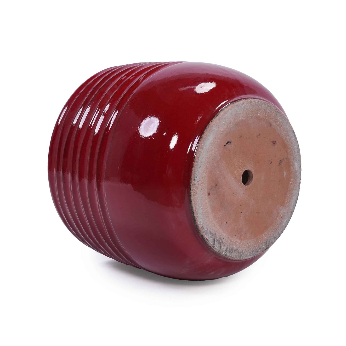 Mudanjie 3pcs 8/11/14.57'' Ribbed Ceramic Planter Set with Drainage
