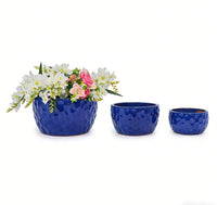 mudanjie 3pcs 9+12+15'' Ceramic Planter Set with Drainage for Plants
