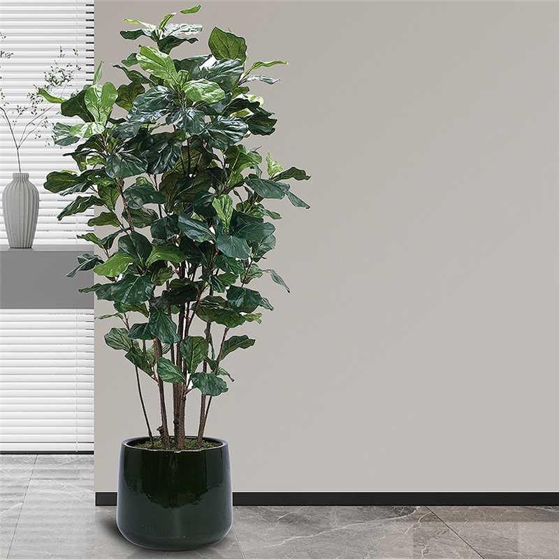 indoor plant pots with feet mudanjie 4pcs Vertical Texture Ceramic Planter with Drainage – Mudanjie