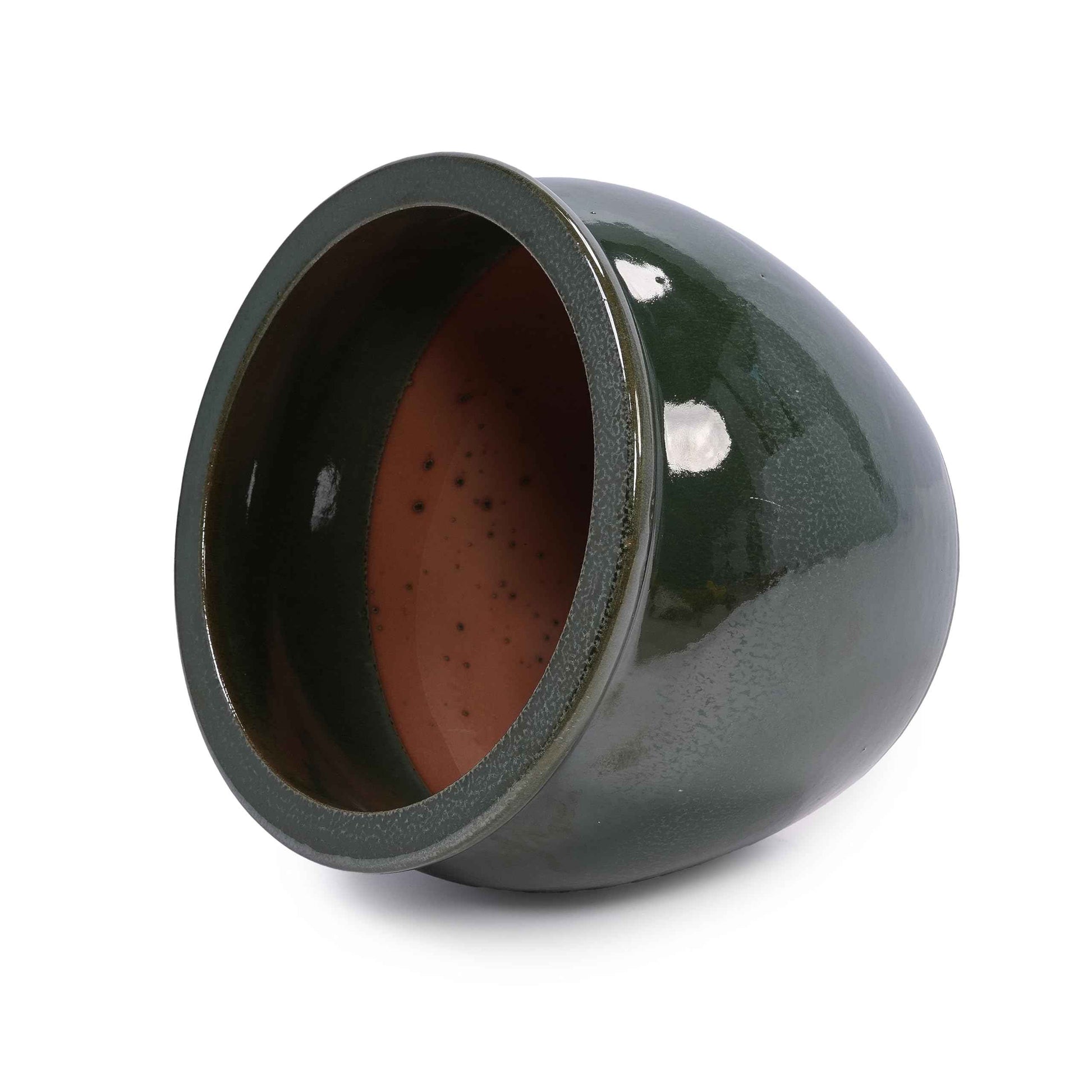 Mudanjie 3pcs 9+11+15'' Drum Shaped Vintage Ceramic Planter with Drainage