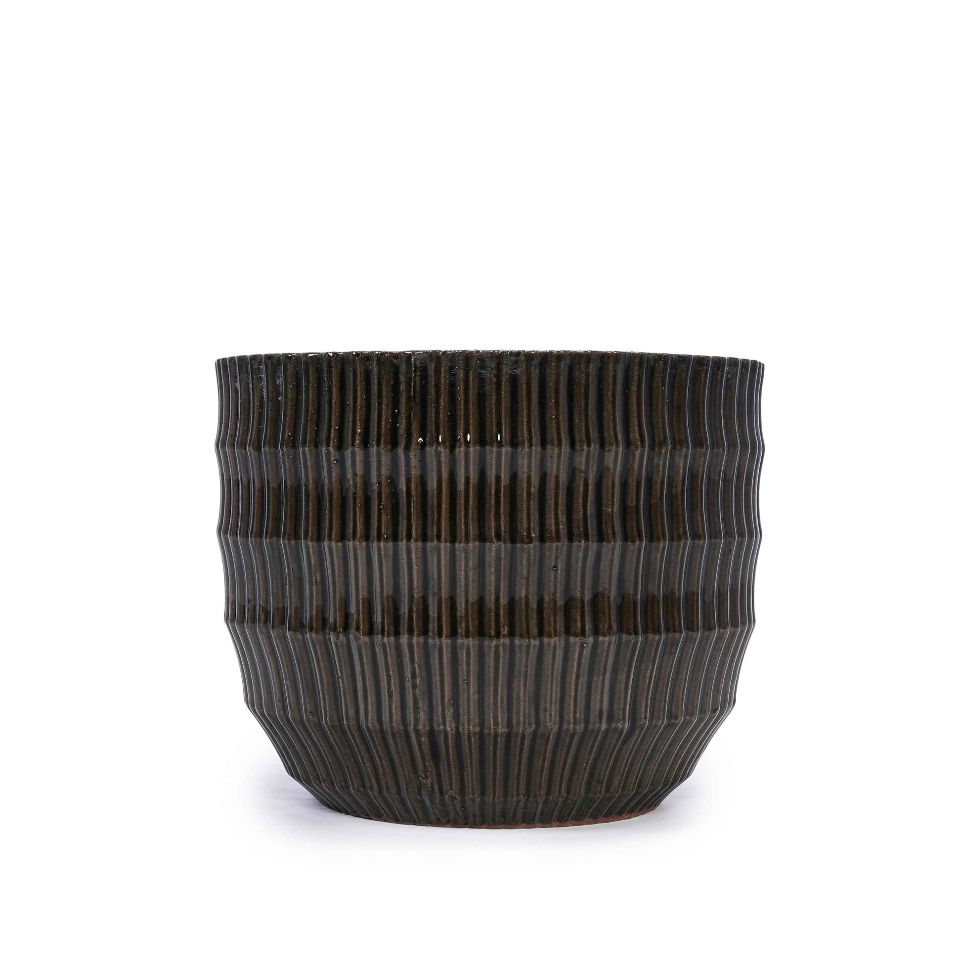 Mudanjie 4pcs 5.31-14.17'' Handmade Ceramic Planter Set with Drainage