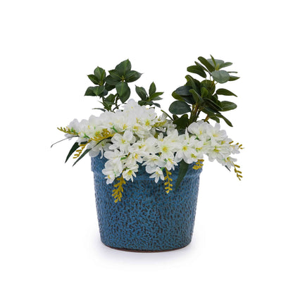 Mudanjie 3pcs 9/12/15'' Glossy Ceramic Planter with Drainage