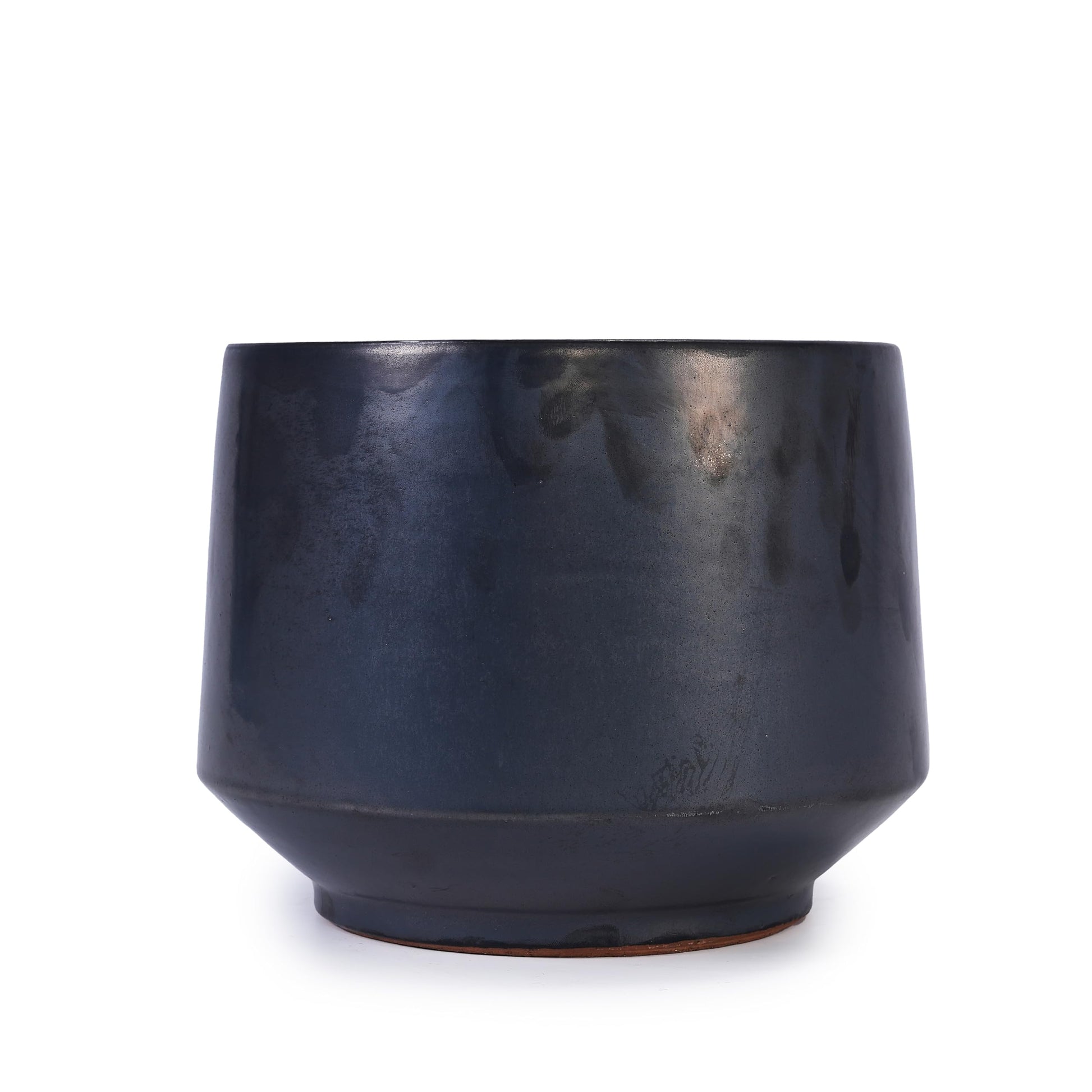 3-Piece Black Matte Ceramic Flowerpot Set, 15/11/9 inches, Breathable Clay, Suitable for Orchids, Succulent Cacti, Indoor and Outdoor Decorative windowsills or Bookshelves Generic