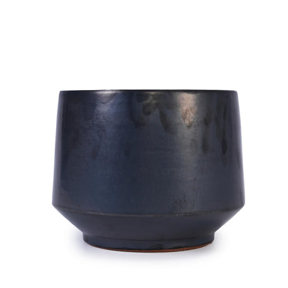 3-Piece Black Matte Ceramic Flowerpot Set, 15/11/9 inches, Breathable Clay, Suitable for Orchids, Succulent Cacti, Indoor and Outdoor Decorative windowsills or Bookshelves Generic