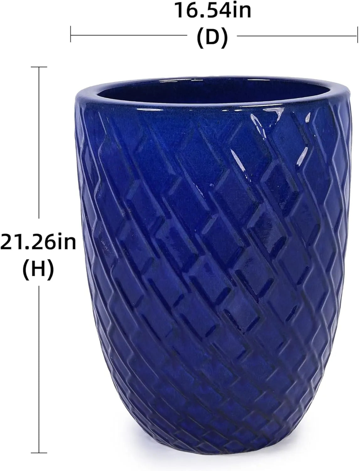 Mudanjie 16.54 Inch Ceramic Planter with Drainage Hole for Indoor & Outdoor Generic