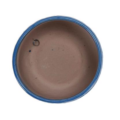 Mudanjie 2pcs 5.91+8.06'' Flower Pattern Ceramic Pots with Drainage & Saucers