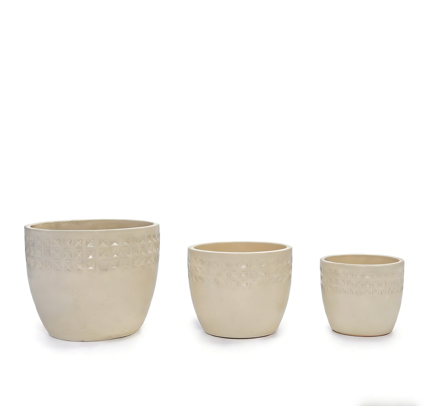 Set of 3 Ceramic Pots for Plants, 9/12/15 Inch, Quatrefoil Pattern Planters with Drainage Hole, Indoor and Outdoor Flower Pots for Pothos, Ivy, Succulent, Decorative Plant Gifts - Red Generic