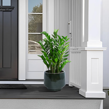 3-Piece Black Matte Ceramic Flowerpot Set, 15/11/9 inches, Breathable Clay, Suitable for Orchids, Succulent Cacti, Indoor and Outdoor Decorative windowsills or Bookshelves Generic
