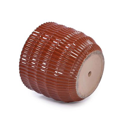 Mudanjie 4pcs 5.31-14.17'' Handmade Ceramic Planter Set with Drainage