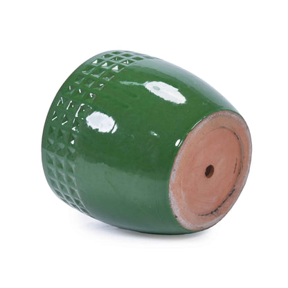 Mudanjie 3pcs 9/12/15'' Diamond Pattern Ceramic Planter Set
