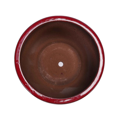 Mudanjie 3pcs 8/11/14.57'' Ribbed Ceramic Planter Set with Drainage